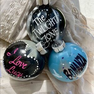 Vintage 1950’s T.V. Shows Christmas ornaments 6 to a set